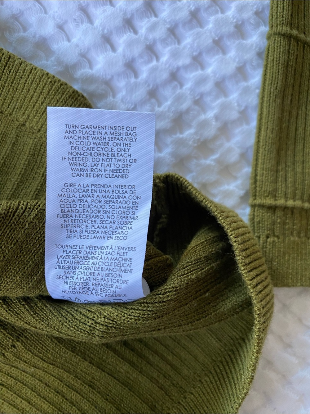 Cabi Exec Cardigan #4470 Olive Green Ribbed Button-Up Cardigan - Picture 8 of 14